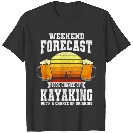 Kayak and Beer Slogan Funny Gift T Shirts