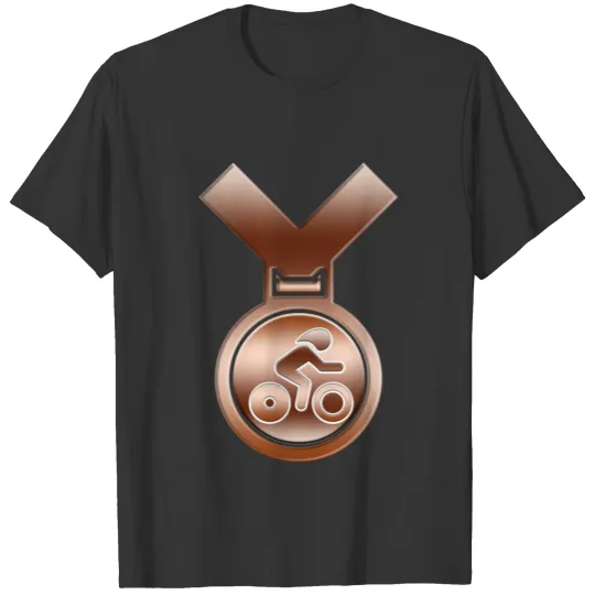 Bronze biker cyclist award medal T Shirts