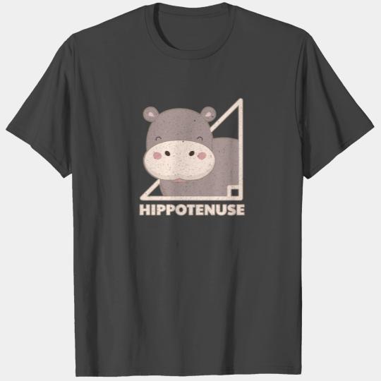 Funny Hippo Hippotenuse Vintage Animal Lovers Gift T Shirts