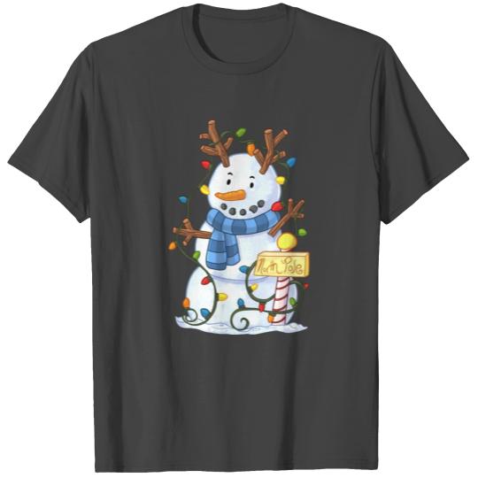 North Pole Snowman T Shirts