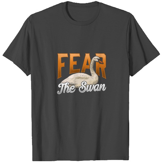 Swan Fear Bird Watcher Lake Sea Animal Watching T Shirts