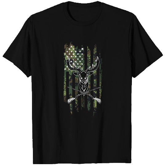 Hunting American camouflage Flag T Shirts