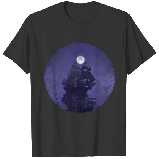 Frigate at night T-shirt