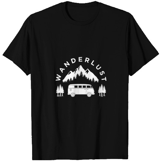 Retro Camping Van, Traveling Wanderlust Camper Cam T Shirts