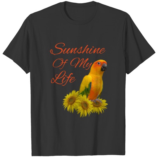 Sun Conure Parrot Sunshine Sunflower T-shirt