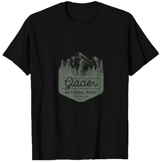Glacier National Park Hiking Montana T Shirts