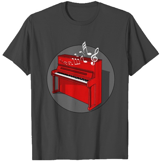 Piano colored in a circle with notes T Shirts