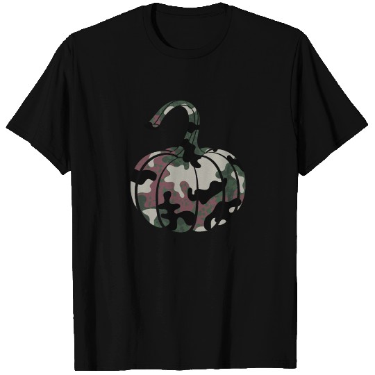 Camo Pumpkin Military Tactical Lazy Easy Halloween T Shirts