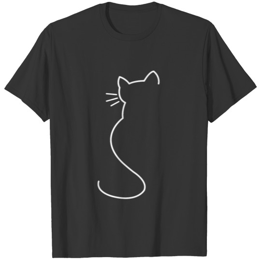 Cat Cat Line Drawing Cat Mom Gift T-shirt