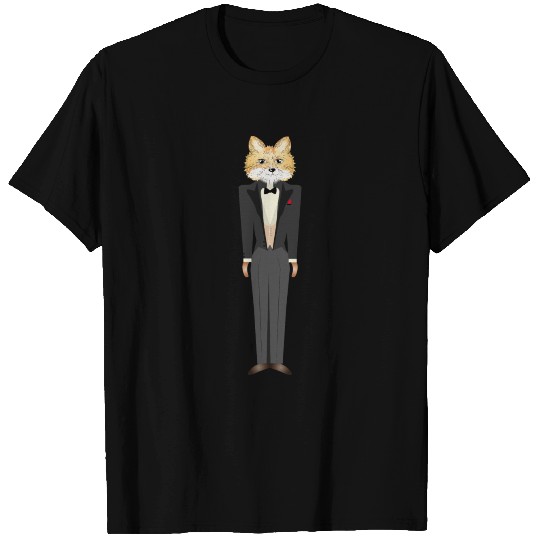 preppy fox in a black tuxedo T Shirts