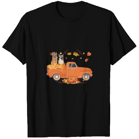German Shepherd Pumpkin Truck Fall Thanksgiving Ha T Shirts