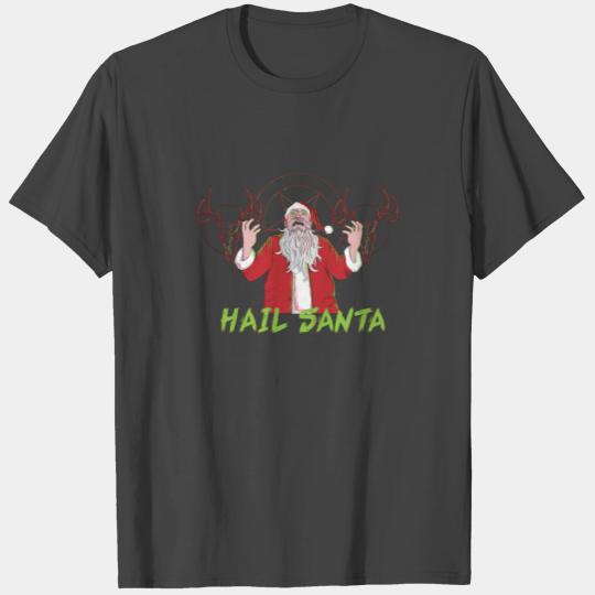 Hail Santa Sleigher Heavy Metal Ugly Christmas T Shirts