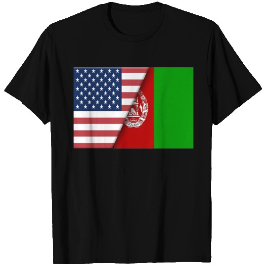 USA Flag Afghanistan Afghani Flag Immigrant T Shirts