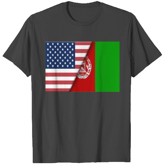 USA Flag Afghanistan Afghani Flag Immigrant T Shirts