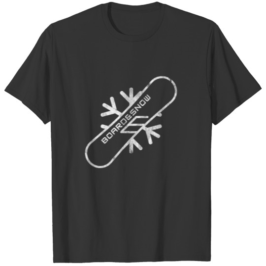 Board And Snow Snowflake Snowboard T-shirt