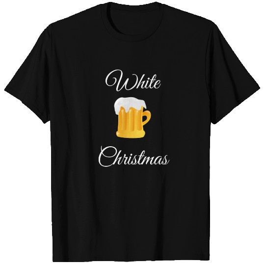 White Christmas Funny Beer Drinking Xmas T Shirts