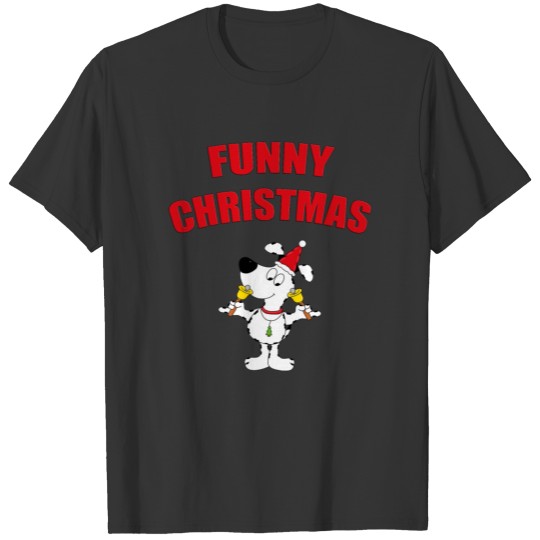 Dog - Bells - Santa Claus - FUNNY CHRISTMAS T Shirts