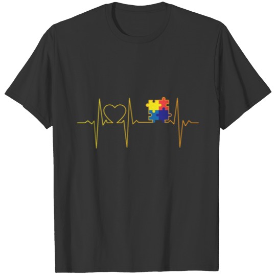 Autism Puzzle Heartbeat T-shirt