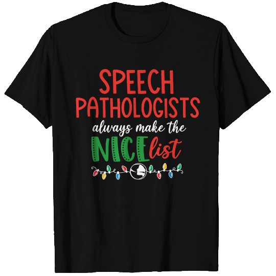 Christmas SLP speech pathologist T Shirts