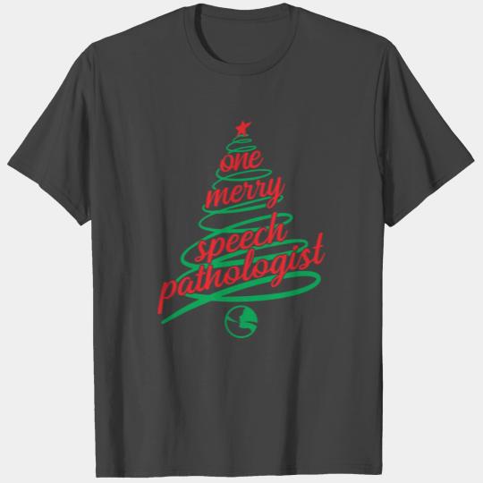 Christmas SLP speech pathologist T Shirts