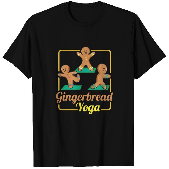 Gingerbread Man Yoga XMAS Funny Saying Cute T Shirts