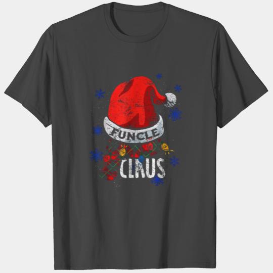 Cute Funcle Claus Christmas Santa Hat Family Xmas T Shirts