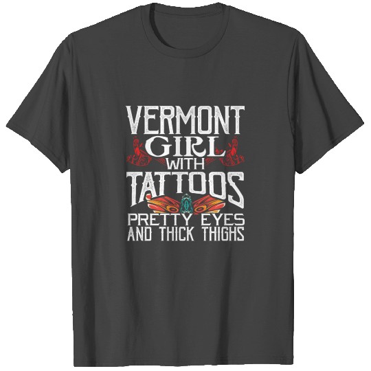 Vermont Girl with Tattoos Pretty Eyes and Thick T Shirts