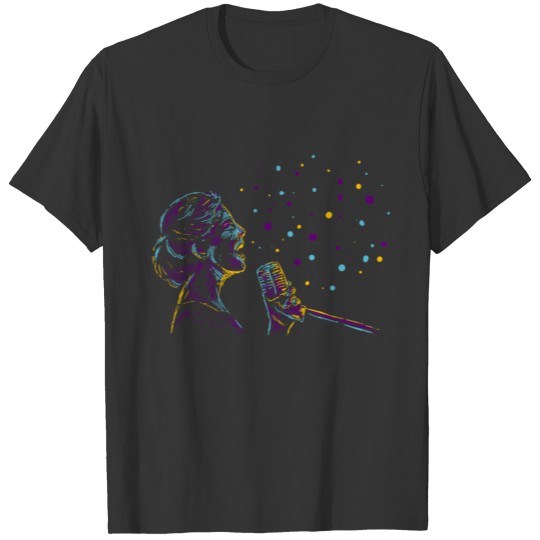 Abstract female singer music poster painting T Shirts
