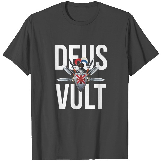 Deus Vult Cross Christian Faith Hope T Shirts
