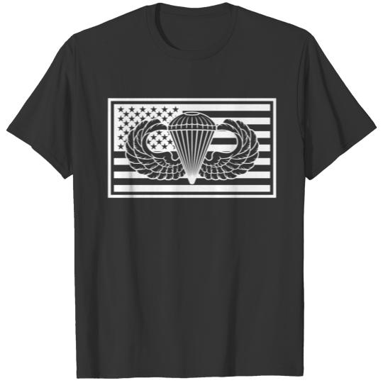 Airborne wings flag T-shirt