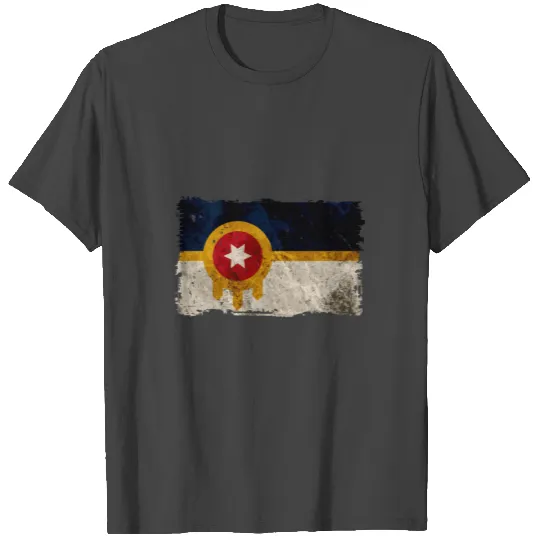 New Tulsa Flag Vintage Distressed Tulsa Oklahoma T Shirts