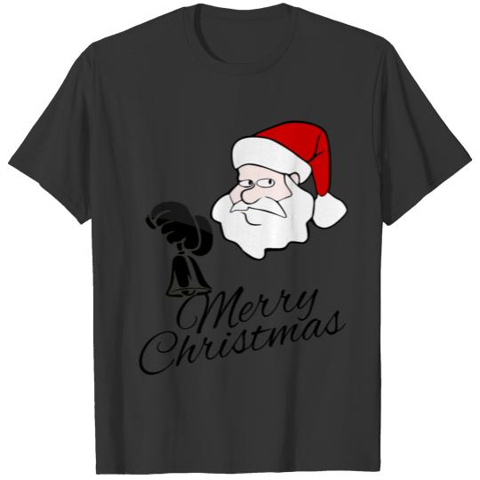Santa Claus Funny Merry Christmas Christmas Bell T Shirts