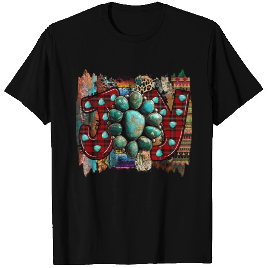 Joy Christmas Turquoise Jewel T Shirts