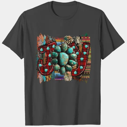 Joy Christmas Turquoise Jewel T Shirts
