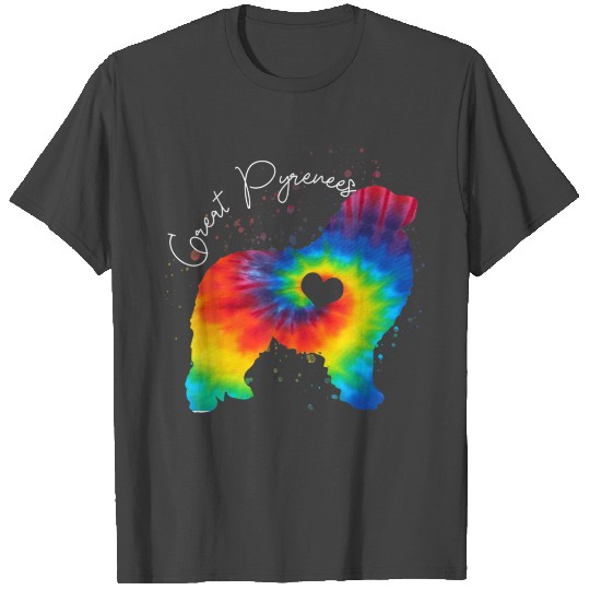 Great Pyrenees Tie Dye Rainbow Dog Lover Gift T Shirts