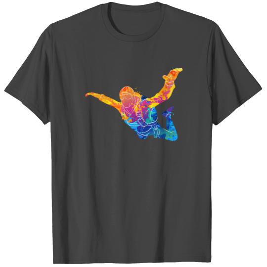Abstract skydiver winter sports winter olympics T Shirts