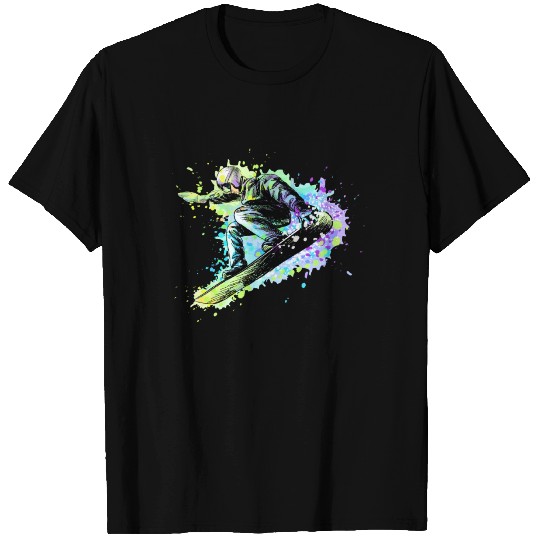 Abstract snowboarder winter sport winter olympics T Shirts