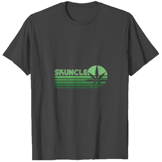 Skuncle Retro Stripes Marijuana Always Smells Like T Shirts