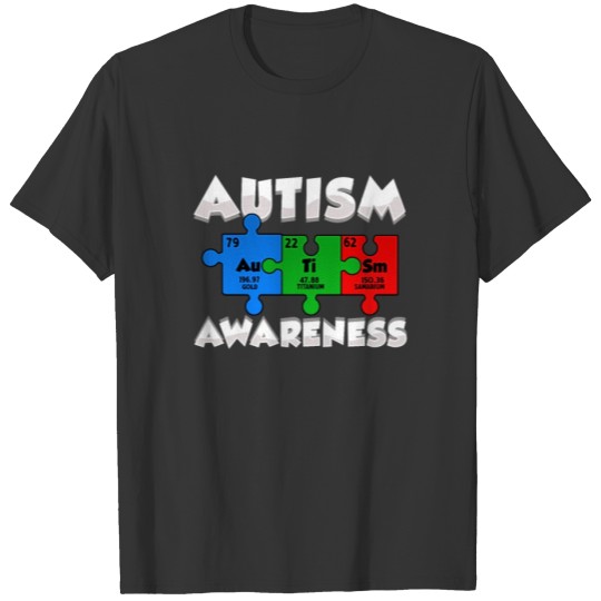 Chemistry Autism Awareness Puzzle Elements T-shirt