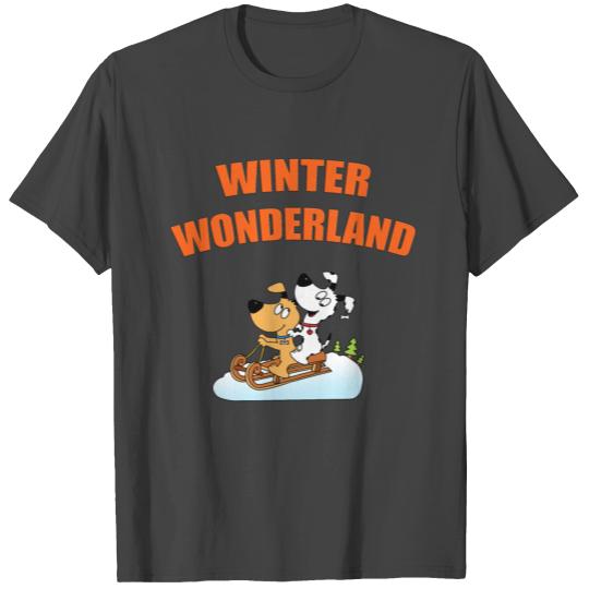 Dogs - Love - Sledge - Snow - WINTER WONDERLAND T Shirts