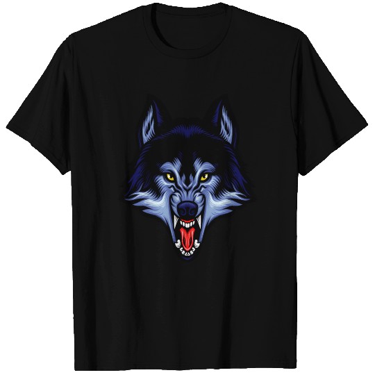 Angry Wolf Face T Shirts