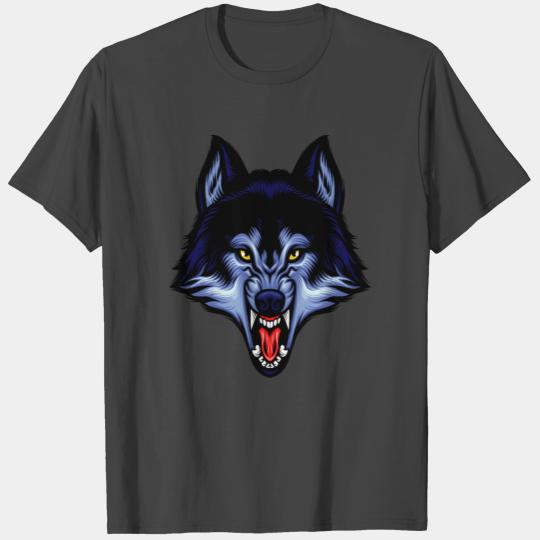 Angry Wolf Face T Shirts
