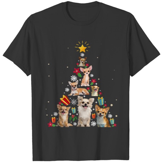 chihuahua christmas tree xmas gift T Shirts