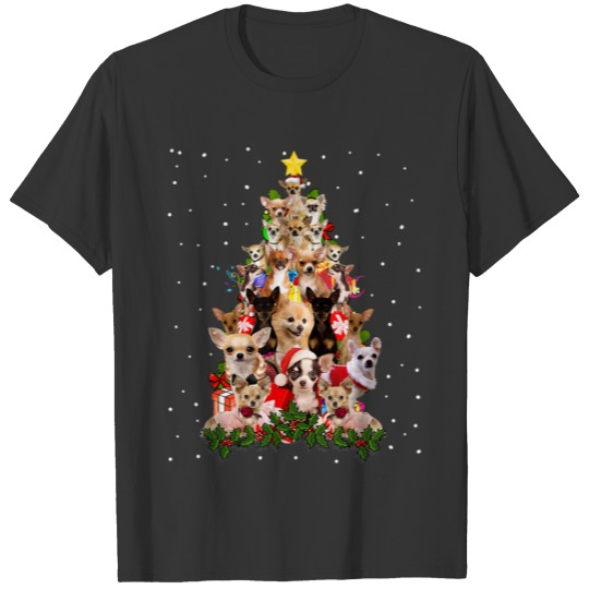 chihuahua christmas tree xmas gift chihuahua T Shirts