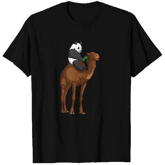 Cute Funny Hump Day Panda Riding a Camel T Shirts