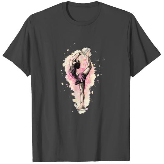 Skating girl abstract winter sport winter olympics T Shirts