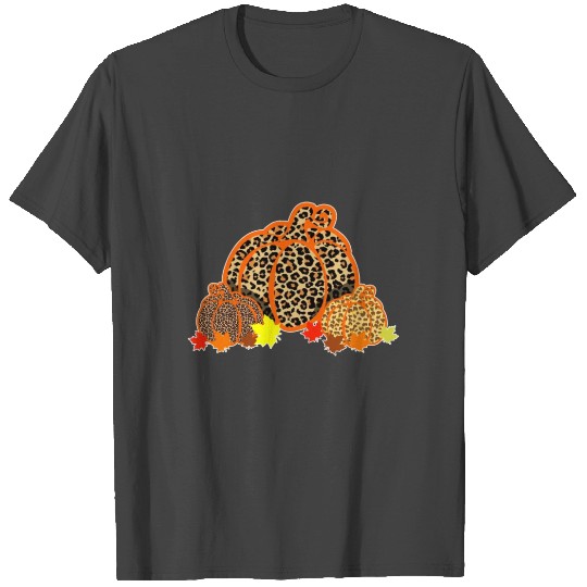 Thanksgiving Leopard Pumpkin for the Family T Shirts