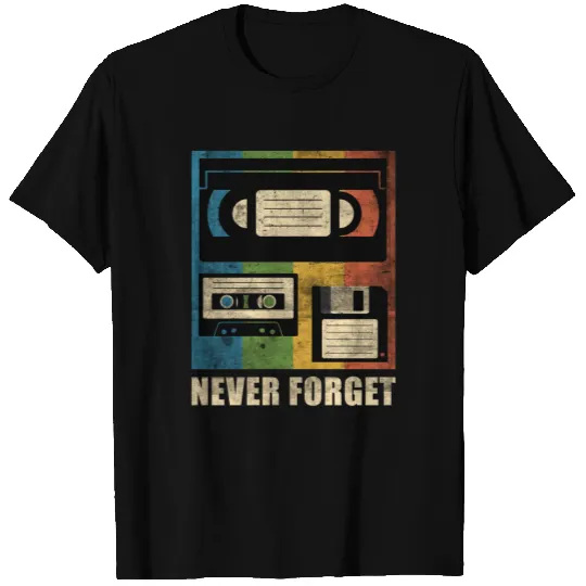 Never Forget Audio Cassette Tape Nerdy Geeky T Shirts