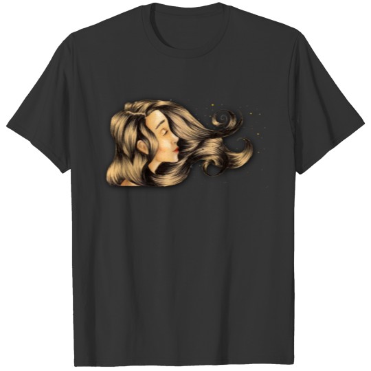 Woman in the wind T-shirt