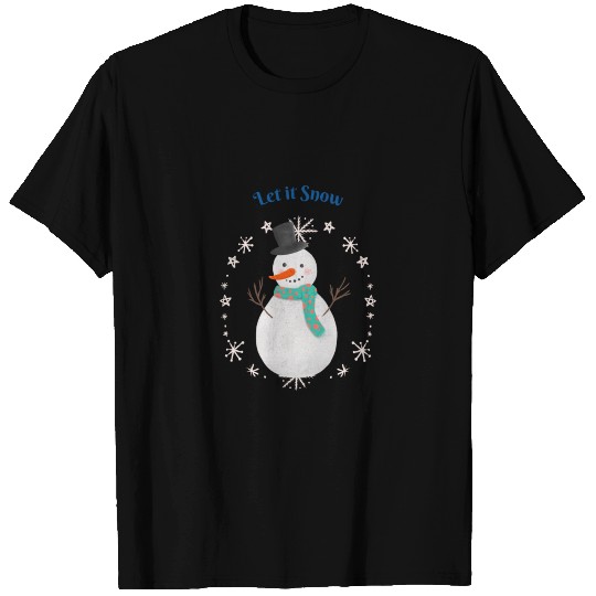 Snowman Let it Snow T Shirts